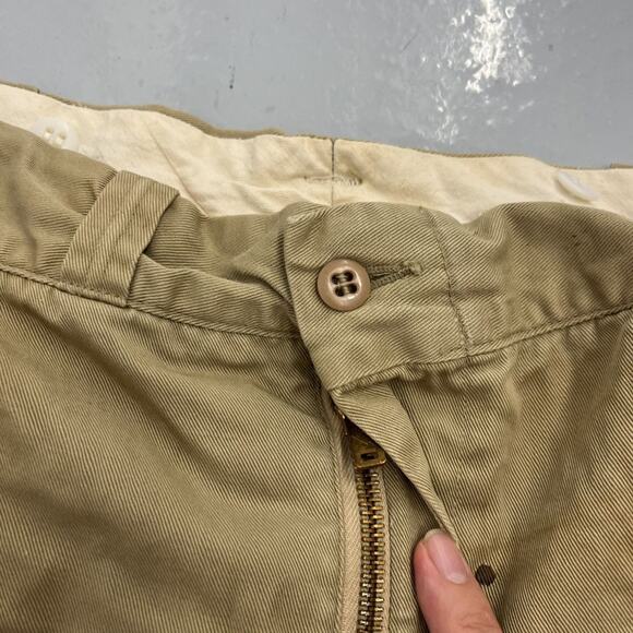 Vintage 50s Tan Sanforized Sail Cloth Workwear Chinos 36x32 - Picture 3 of 4